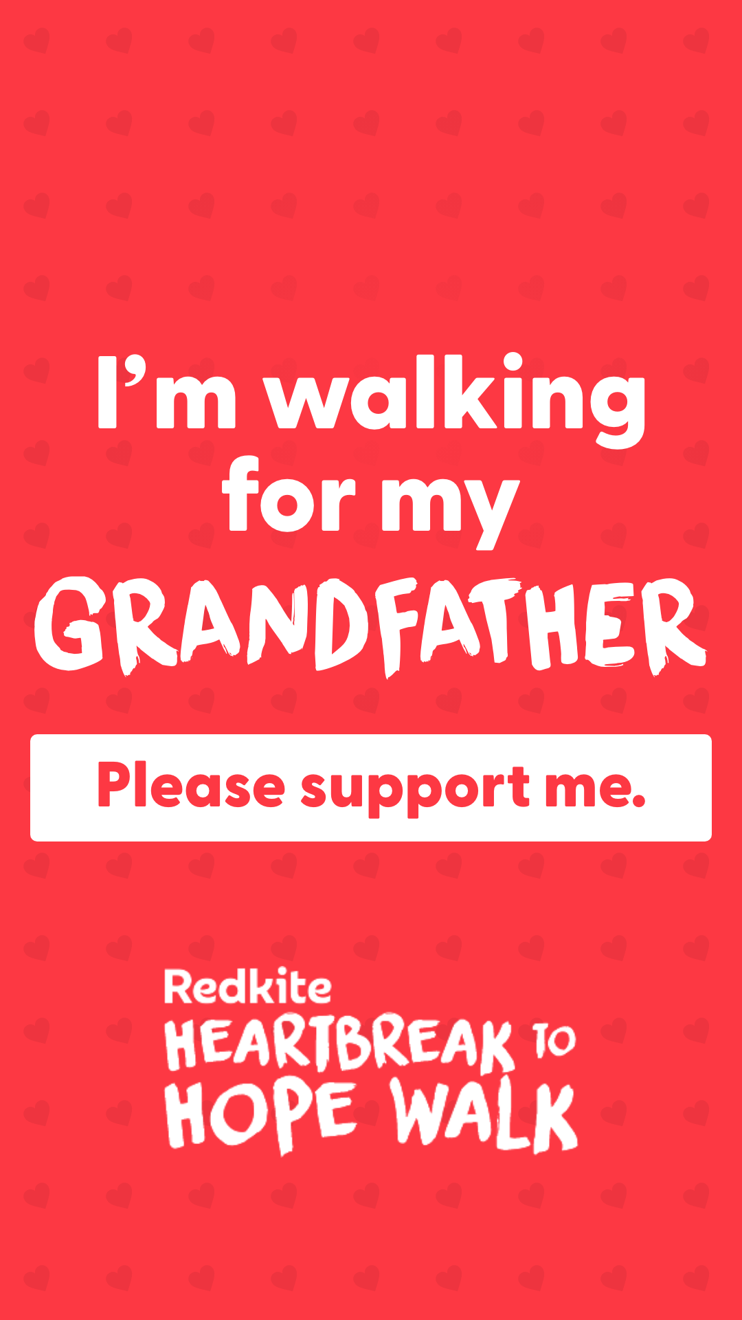 Story - I'm walking for my Grandfather